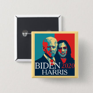 Bóton Quadrado 5.08cm Biden e Harris