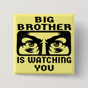 Bóton Quadrado 5.08cm Big Brother Está Vendo Você #USAPatriotGraphics ©