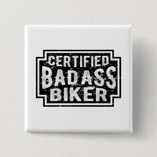Bóton Quadrado 5.08cm Biker de Badass Certificado