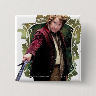 Bóton Quadrado 5.08cm BILBO BAGGINS™ com espada