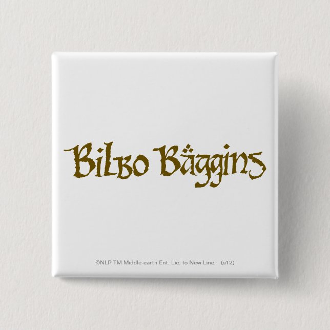 Bóton Quadrado 5.08cm BILBO BAGGINS™ Sólido (Frente)