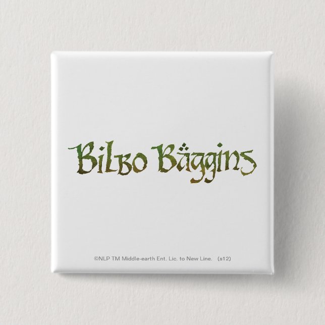 Bóton Quadrado 5.08cm BILBO BAGGINS™ Texturizado (Frente)