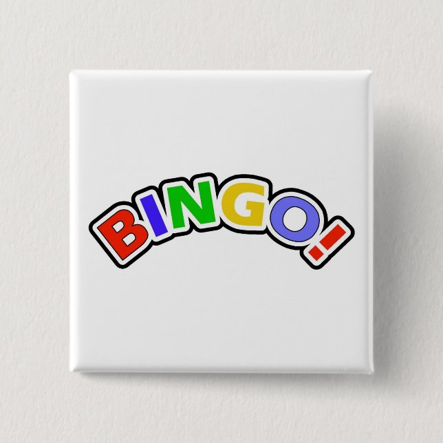 Bóton Quadrado 5.08cm Bingo (Frente)