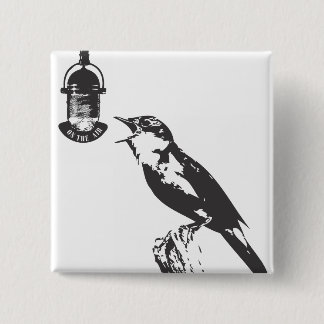 BÓTON QUADRADO 5.08CM BIRD SINGING