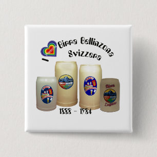 Bóton Quadrado 5.08cm Birra Bellinzona Svizzera Button