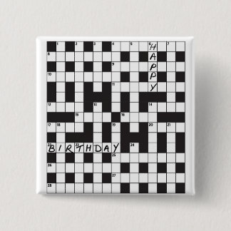 Bóton Quadrado 5.08cm Birthday badge - For crossword lovers