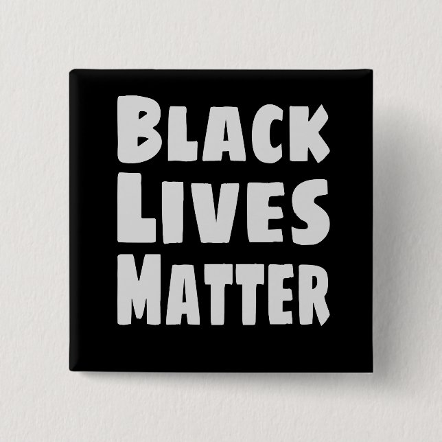 Bóton Quadrado 5.08cm Black Lives é importante BLM (Frente)