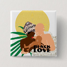 Bóton Quadrado 5.08cm Black Love Brown Love Black Family