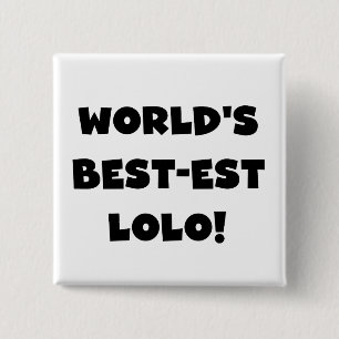 Bóton Quadrado 5.08cm Black Text Best Lolo T-shirts e presentes