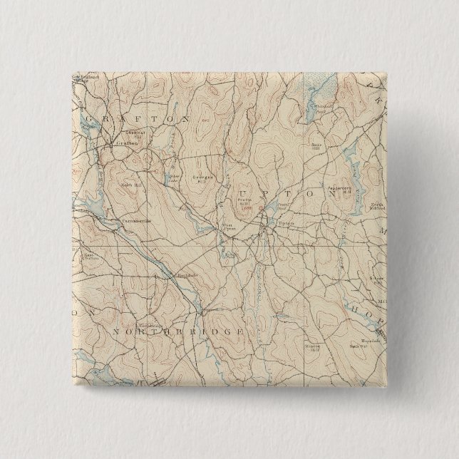 Bóton Quadrado 5.08cm Blackstone, Massachusetts (Frente)