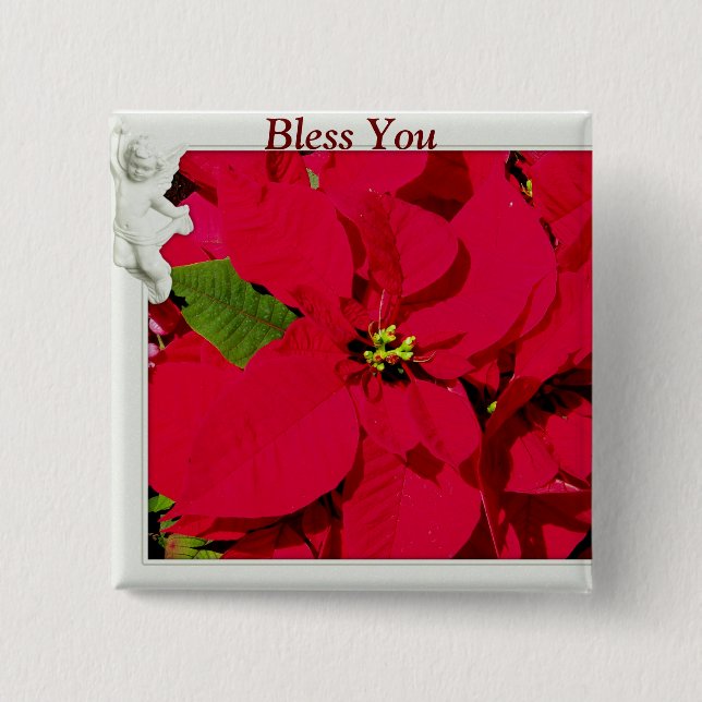 Bóton Quadrado 5.08cm Blessings de Férias_ (Frente)