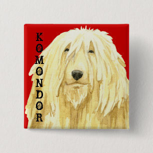 Bóton Quadrado 5.08cm Bloco de Cores Komondor