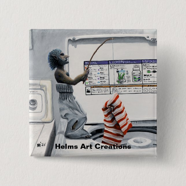 Bóton Quadrado 5.08cm Bloqueio de Crimes Criminosos de Pesca Fantasia Bo (Frente)