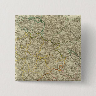 Bóton Quadrado 5.08cm Boêmia, Silésia, Morávia, Lusácia