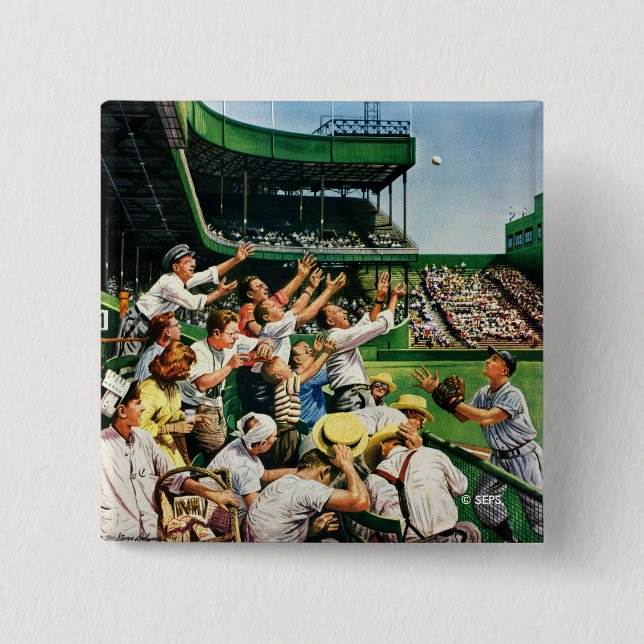 Bóton Quadrado 5.08cm Bola de travamento do home run (Frente)