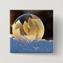 Bolha de sabão na neve