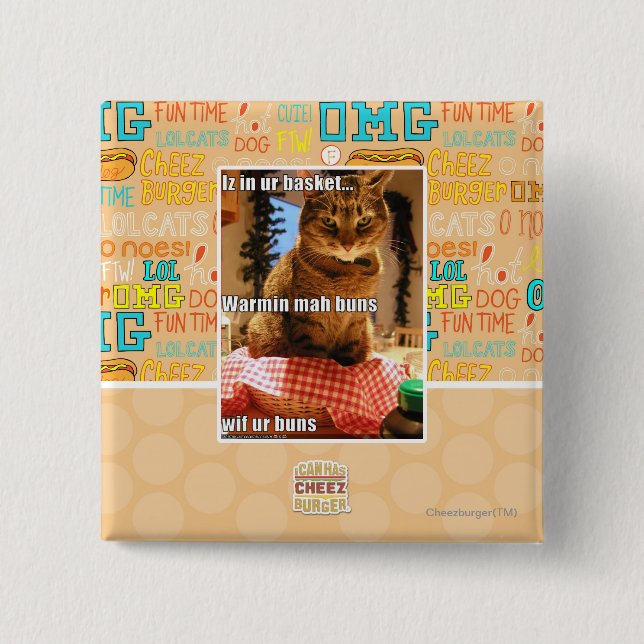 Bóton Quadrado 5.08cm Bolos de mah de aquecimento (Frente)