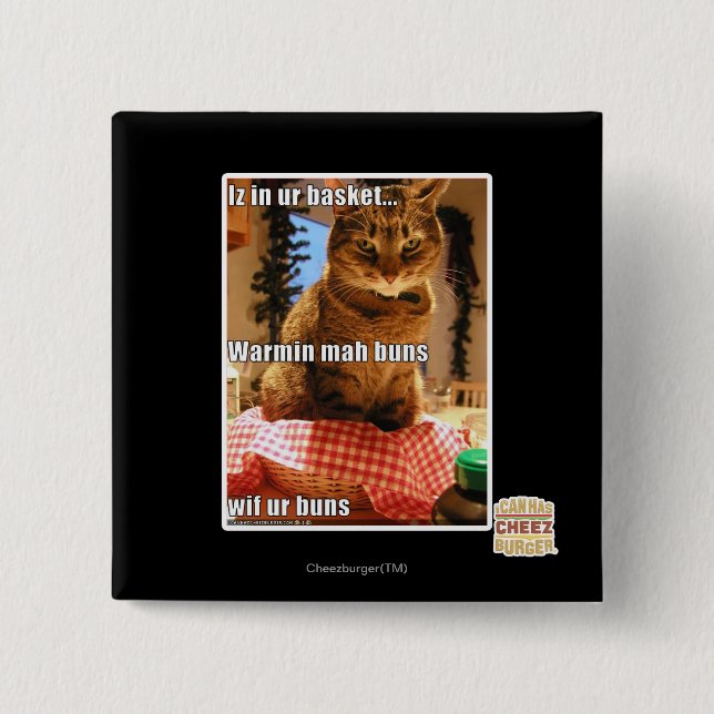 Bóton Quadrado 5.08cm Bolos de Warmin mah (Frente)