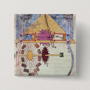 Bóton Quadrado 5.08cm Bomba de água, 'do livro de conhecimento de