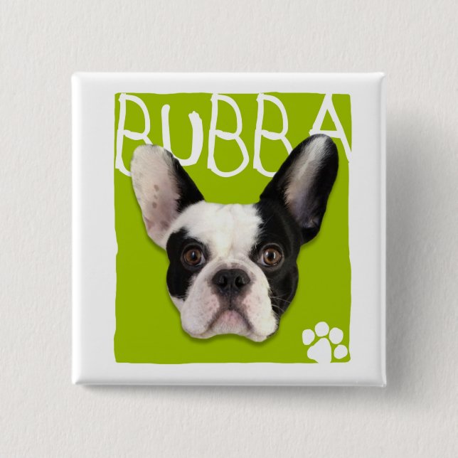 Bóton Quadrado 5.08cm Bonito como um botão! (Frente)