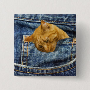 Bóton Quadrado 5.08cm Bonito presente para guardiões de gatos