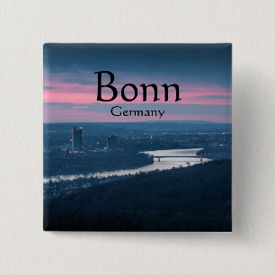 Bóton Quadrado 5.08cm Bonn Germany Souvenir