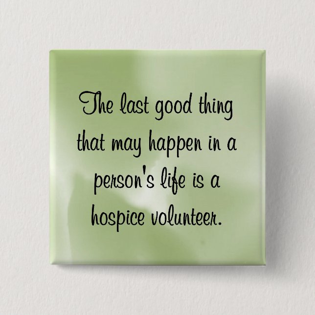 Bóton Quadrado 5.08cm Bons trabalhos do voluntário do hospício (Frente)