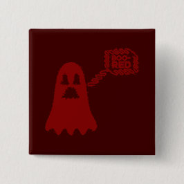 Bóton Quadrado 5.08cm Boo-Red Button