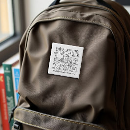 Bóton Quadrado 5.08cm Book Club Member's Personalized Gift