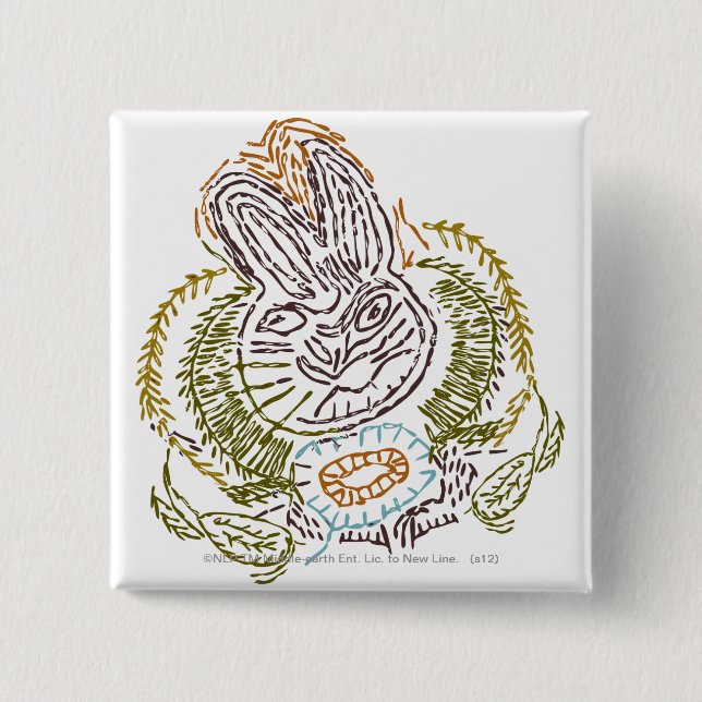 Bóton Quadrado 5.08cm Bordado RADAGAST™ (Frente)