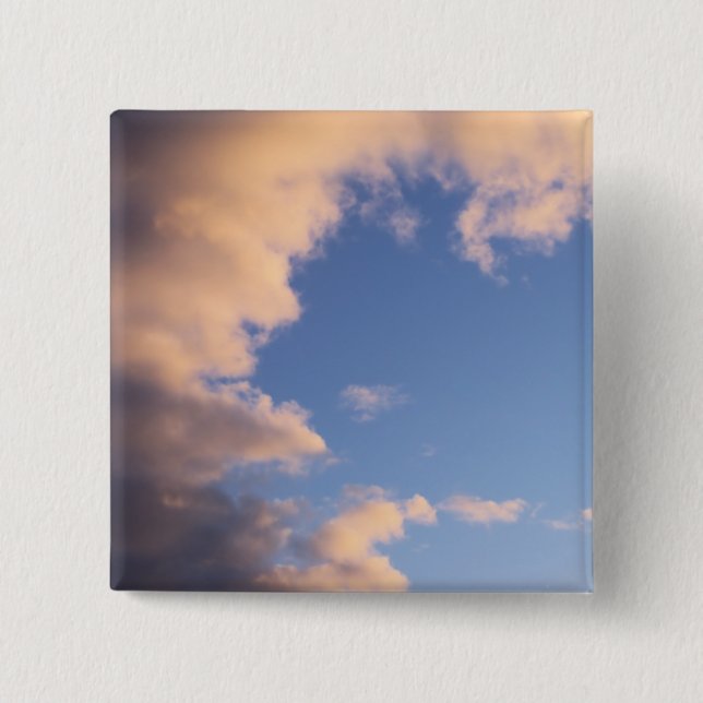 Bóton Quadrado 5.08cm Bordas tempestuosas - nuvens (Frente)