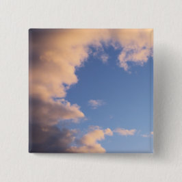 Bóton Quadrado 5.08cm Bordas tempestuosas - nuvens