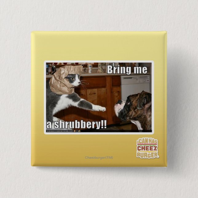 Bóton Quadrado 5.08cm Bosque (Frente)