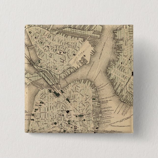 Bóton Quadrado 5.08cm Boston 3 (Frente)