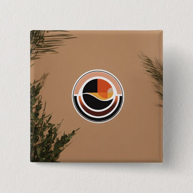 Bóton Quadrado 5.08cm Botão (Frente)