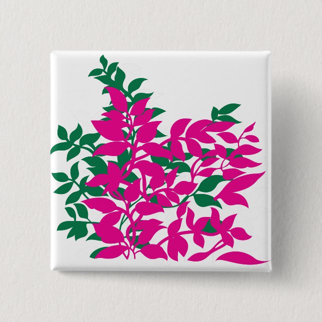 Bóton Quadrado 5.08cm Botão (Frente)