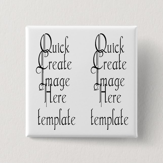 Bóton Quadrado 5.08cm Botão (Frente)