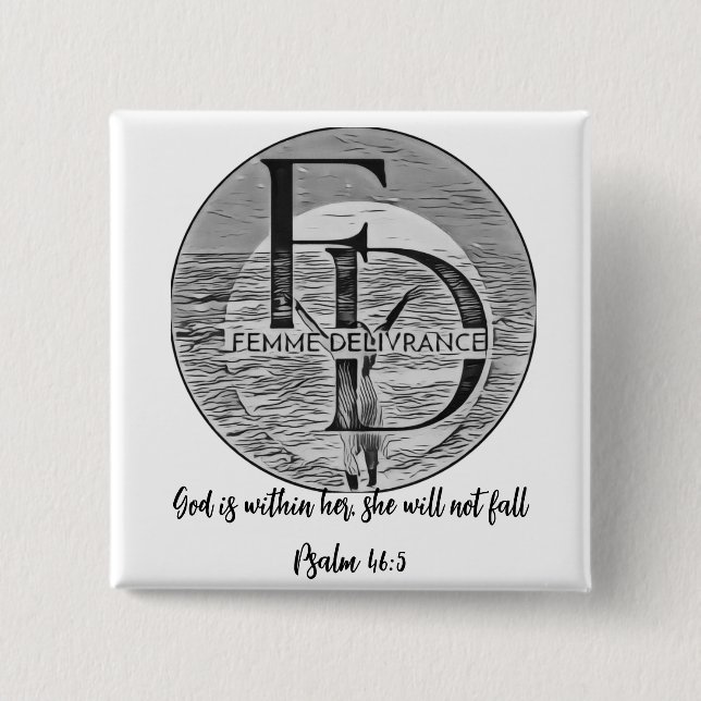 Bóton Quadrado 5.08cm Botão (Frente)