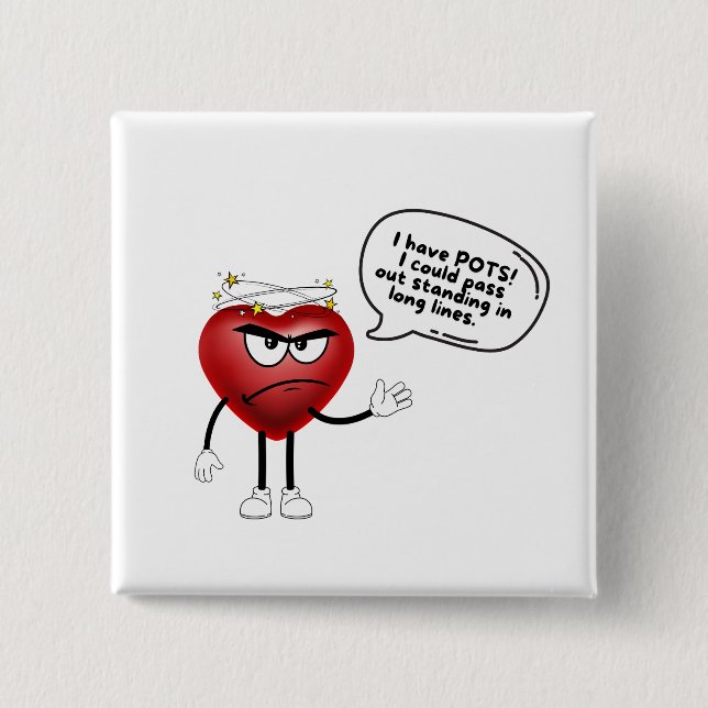 Bóton Quadrado 5.08cm Botão (Frente)