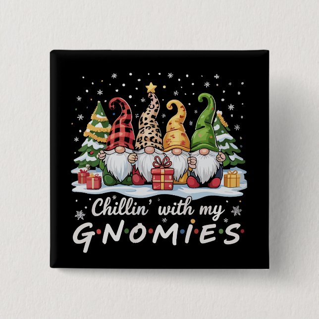 Bóton Quadrado 5.08cm Botão (Frente)