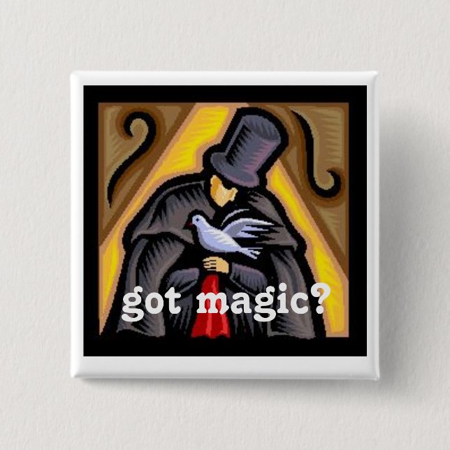 Bóton Quadrado 5.08cm botão (Frente)