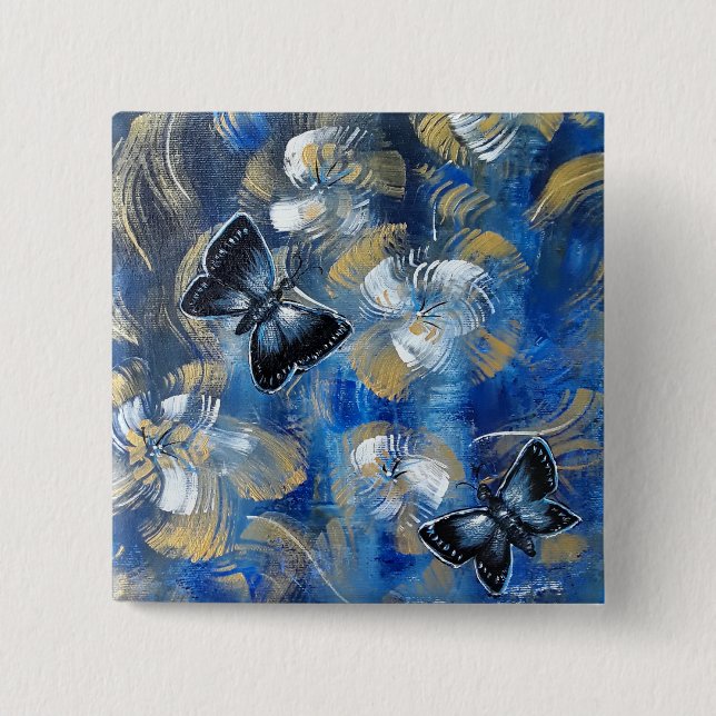 Bóton Quadrado 5.08cm Botão (Frente)