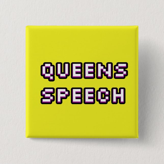 Bóton Quadrado 5.08cm Botão (Frente)