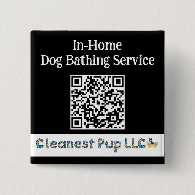 Bóton Quadrado 5.08cm Botão (Frente)