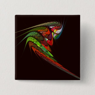 Bóton Quadrado 5.08cm Botão Abstrato de Arte Chameleon (quadrado)