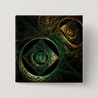 Bóton Quadrado 5.08cm Botão Abstrato de Arte de Vibrações Mágicas (quadr