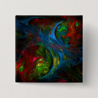 Bóton Quadrado 5.08cm Botão Abstrato de Arte Gênesis (quadrado)