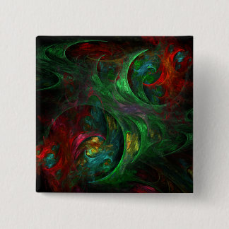 Bóton Quadrado 5.08cm Botão Abstrato de Arte Genesis (quadrado)