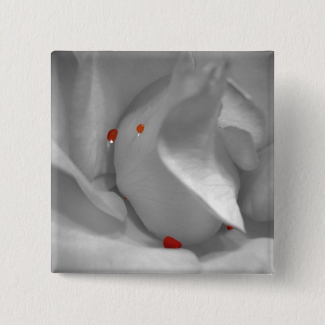 Bóton Quadrado 5.08cm Botão Aeolian Watercolor (Frente)