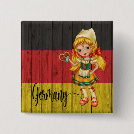 Bóton Quadrado 5.08cm Botão Alemanha